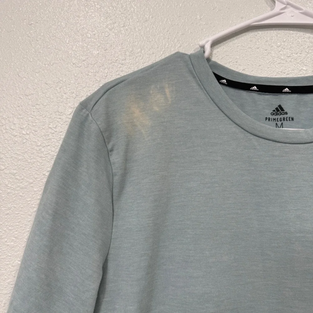 Adidas Aeroready Primegreen Mens Medium Sage Green Heather Training T-Shirt